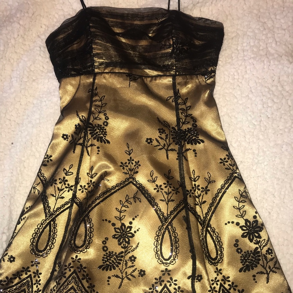 Black/gold formal dress